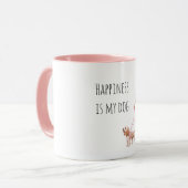 Blond Hair Lady Walking Dog   マグカップ (正面左)