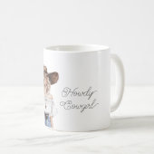 Blond Howdy Cowgirl Hat Star Necklace コーヒーマグカップ (正面右)