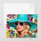 Blond in a Blue Hat ポストカード (正面/裏面)