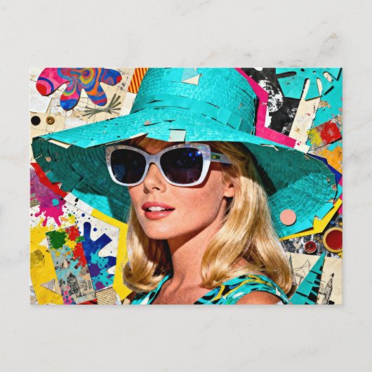 Blond in a Blue Hat ポストカード (正面)