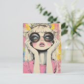 Blond Queen Rolls Eyes ポストカード (スタンド正面)