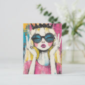 Blond Queen With a Black Crown ポストカード (スタンド正面)