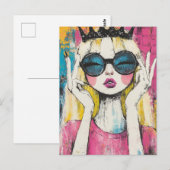 Blond Queen With a Black Crown ポストカード (正面/裏面)