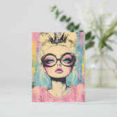 Blond Queen With a Tiny Crown ポストカード (スタンド正面)