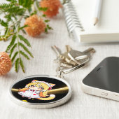 Blonde Chibi Catgirl in Midi Dress キーホルダー (側面)