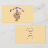 Blonde Fashionista in Fashion Pose 名刺 (正面/裏面)