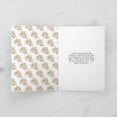 Blonde Hair Princess Peach Floral Quinceanera カード (内部)