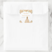 Blonde Hair Princess Peach Floral Quinceanera スクエアシール (バッグ)