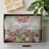 Blonde-Haired Valentine Cherub with Red Roses 薄葉紙 (ギフト)