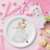 Blonde Princess and Charming Prince Fairytale ペーパープレート (パーティー)