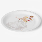 Blonde Princess and Charming Prince Fairytale ペーパープレート (アングル)