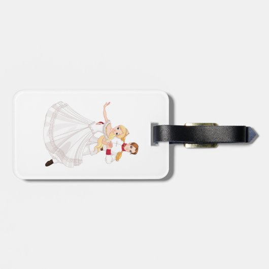 Blonde Princess and Charming Prince Fairytale ラゲッジタグ (裏面横)