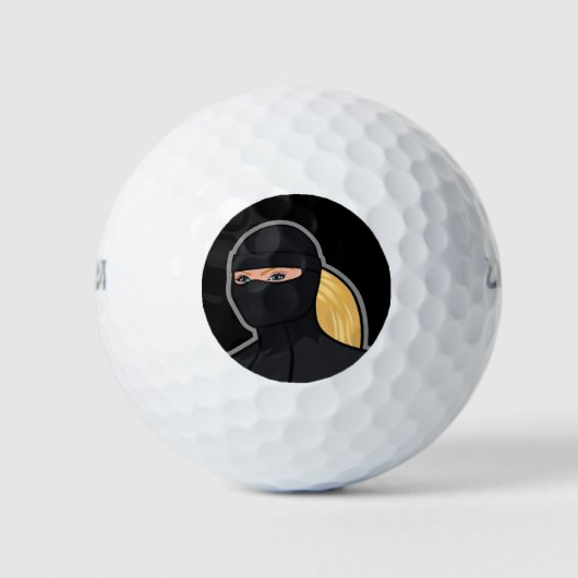 Blonde Woman Golf Balls ゴルフボール (正面)