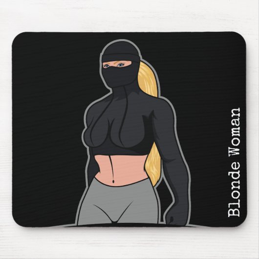 Blonde Woman Mousepad マウスパッド (正面)