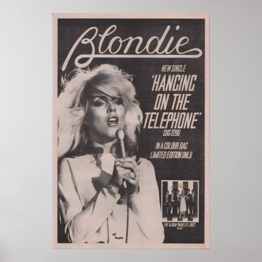 BLONDIE POSTER 1978 original NME - hanging on the ポスター (正面)
