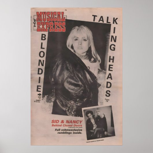 BLONDIE POSTER 1978 original NME - Parallel Lines ポスター (正面)