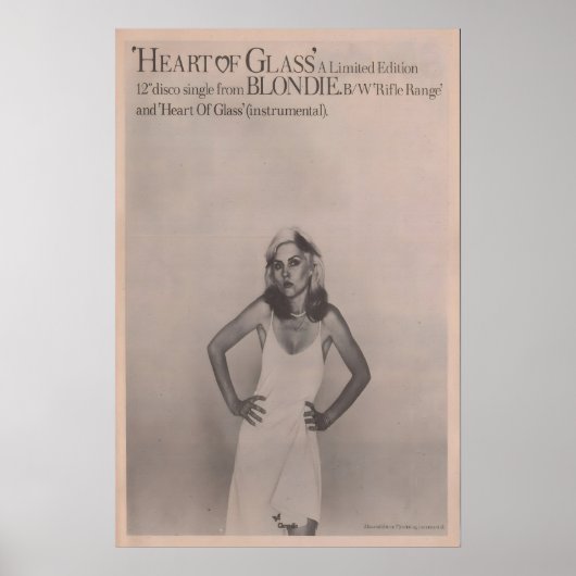 BLONDIE POSTER 1979 original NME - Heart of Glass ポスター (正面)