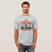 BLOODによるTRINI -黒文字 Tシャツ (正面フル)