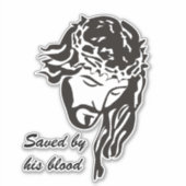 Blood 救 Jesus Crown of Thorns Sticker シール (正面)