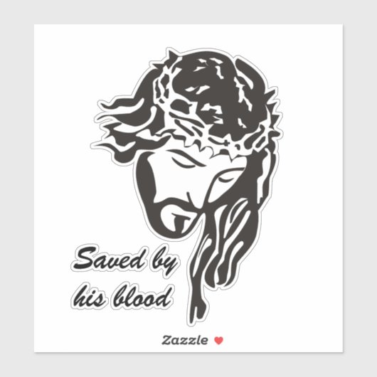 Blood 救 Jesus Crown of Thorns Sticker シール (シート)