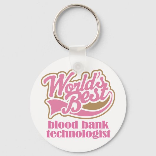 Blood Bank Technologistピンクの贈り物 キーホルダー (正面)