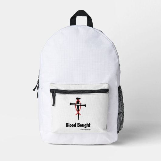 Blood Bought book Bag プリントバックパック (正面)