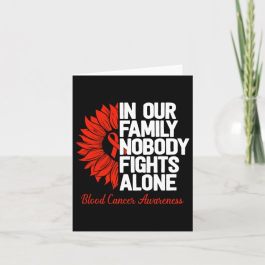 Blood Cancer Awareness Family Leukemia Lymphoma Bl カード (正面)