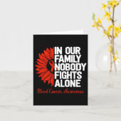 Blood Cancer Awareness Family Leukemia Lymphoma Bl カード (黄色い花)