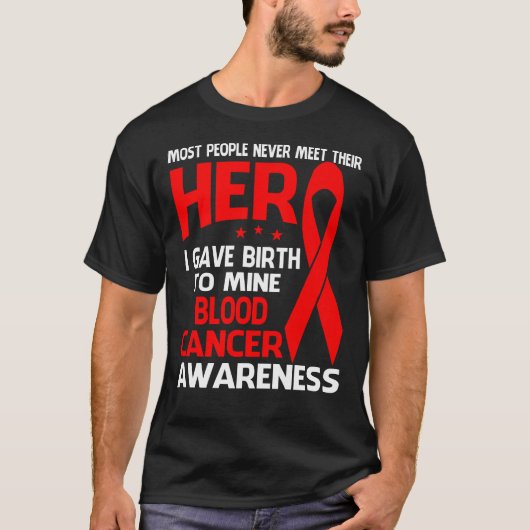 BLOOD Cancer Shirt、一部の人々は彼らのhに会わない Tシャツ (正面)