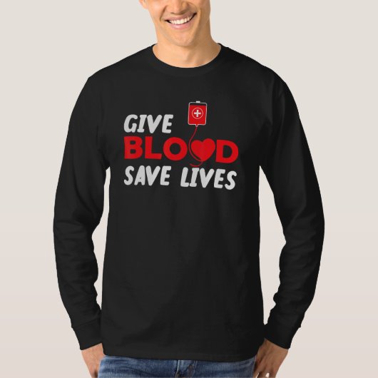 Blood Donor Blood Donation Awareness Give Blood Sa Tシャツ (正面)