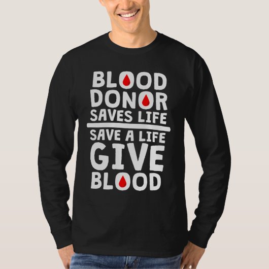 Blood Donor for Blood Donate Donation  1 Tシャツ (正面)