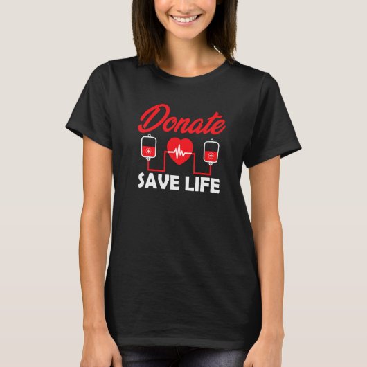 Blood Donor Phlebotomy Kit Donation Save Lives Don Tシャツ (正面)