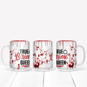 Blood Drops Blood Spatter True Crime Queen ツートーンマグカップ