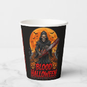 Blood Halloween Grim Reaper Chainsaw Pumpkin Hoodi 紙コップ (裏面)