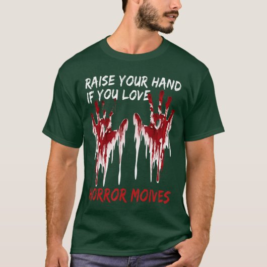 Blood Hand Halloween Horroream Scary Movies Costum Tシャツ (正面)