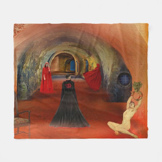 Blood is Life フリースブランケット (正面(横))