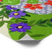 Blood lily, Surfinia and Nasturtium Poster ポスター (角)
