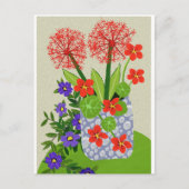Blood lily、Surfinia、Nasturtiumポストカード ポストカード (正面)