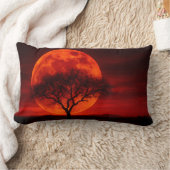 Blood Moon Mesquite Tree Throw Pillow - Western ランバークッション (ブランケット)