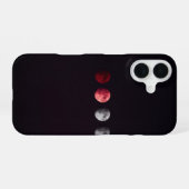 Blood Moon Phases Minimal Dark Case iPhone 16ケース (裏面横)