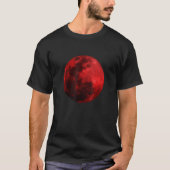 Blood Moon Red Graphic Realistic Outer Space Gift Tシャツ (正面)