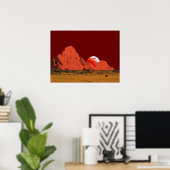 Blood Moon Risingデジタルアート ポスター (ホームオフィス)