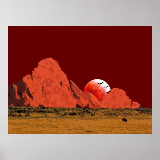 Blood Moon Risingデジタルアート ポスター (正面)