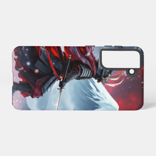 Blood Moon Samurai: The Last Stand at Mount Fuji Samsung Galaxyケース (裏面横)