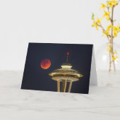 Blood Moon | Seattle Space Needle カード (黄色い花)
