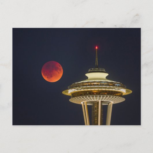 Blood Moon | Seattle Space Needle ポストカード (正面)