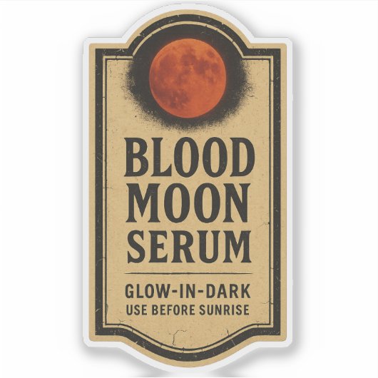 Blood Moon Serum - Halloween Apothecary Label シール (正面)