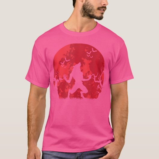 Blood Moon Werewolf Full Moon Halloween Werewolf Tシャツ (正面)