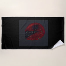 Blood Moonlit Night Beach Towel ビーチタオル