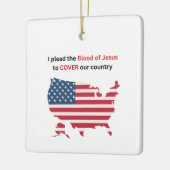 Blood of Jesus to Cover Our Country - square,  セラミックオーナメント (左)